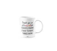 MIPOMALL Thank You Mug Present, for Always Finding a Way to Make Things Work, Birthday Gifts for Men, Women, Colleague, Secret Santa Gifts, Presents for Christmas, mm-CA_181_89