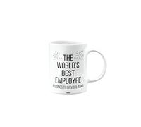 MIPOMALL This Employee Belongs to Mug, Employee Mug, The Worlds Best, Personalised Gift, Customised Mug with Text, Secret Santa, Presents for Christmas mm-CA_219_63