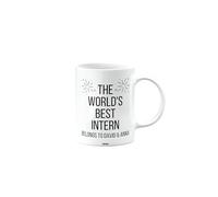 MIPOMALL This Intern Belongs to Mug, Intern Mug, The Worlds Best, Personalised Gift, Customised Mug with Text, Secret Santa, Presents for Christmas mm-CA_219_103