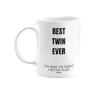 MIPOMALL Twins Mugs Gift, Best Twin Ever, Make World Better Place, Coffee Mug Tea Cup - wmE3xx094