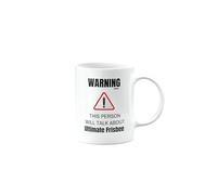 MIPOMALL Ultimate Frisbee Mug for Ultimate Frisbee Player, Funny Birthday Gifts for Men or Women, Secret Santa, Presents for Christmas, Warning This Person Will Talk About, mm-CA_211_129