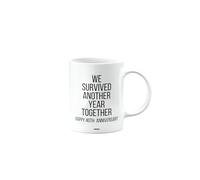 MIPOMALL We Survived Another Year Together, Happy 40th Anniversary Mug, Husband, Boyfriend, Wife, Girlfriend, Funny, Valentines Gifts for Him or Her, Presents for Men or Women, Cup, mm- CA_310_49