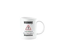 MIPOMALL Weightlifting Mug for Weightlifter, Funny Birthday Gifts for Men or Women, Secret Santa, Presents for Christmas, Warning This Person Will Talk About, mm-CA_211_135