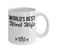 MIPOMALL World's Best Work Wife Mug Cup Gifts - Leaving Gifts for Colleagues Boss Friends Men Women Mothers Day Birthday Christmas Presents - MG0010