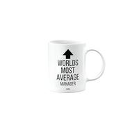 MIPOMALL Worlds Most Average Manager Mug, Funny, Joke, Silly, Gag, Birthday Gifts for Men or Women, Secret Santa, Presents for Christmas, Cup, mm-CA_259_113