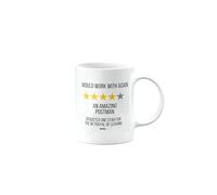 MIPOMALL Would Work with Again, Funny Leaving Mug for Postman, Farewell, Great Gift for Colleague, Boss, Manager, Goodbye, Christmas, Joke, Silly, Gag, mm-CA-329a_240