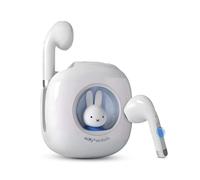 MiPow Next-Gen x Miffy 2026 Wireless Earbuds, BT5.3 36H Playtime AI ENC Noise Cancelling IPX7, Bluetooth Sport Earphones with Charging Case, Bunny Design Pastel Sky Blue - Easter Gift