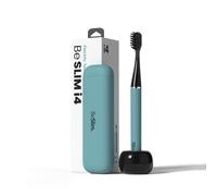 MIPOW Slim Pro i4 Electric Toothbrush Rechargeable Smart Ultra Sonic 3 Modes Magnetic Travel Case &Ceramic Dock, 60Day Long Battery Soft Bristles 2Heads IPX7 Waterproof,Color-(Blue)