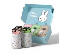 Mipow x Miffy Smart Temperature Display Water Bottle, 316 Stainless Steel Travel Mug, 230ML Matte Printed Leakproof Portable Mini Thermos Cup for Daily Outdoor Travel, Set of 3