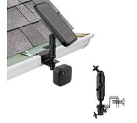 Mippko 2-in-1 Gutter Mount for Security Camera and Solar Panel,Compatible with Arlo Pro 4/Pro 3/Pro 2/Pro/Arlo Ulra/Blink (4th Gen)/(3rd Gen) XT3/XT2/XT,Multi-Angle Ajustable Aluminum Alloy Mount