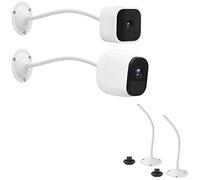 Mippko 2 Pack Camera Flexible Wall Mount Holder for Arlo/Blink/Reolink/Nest/Wyze/SimpliSafe Security Camera,Adjustment 8 inch Long Gooseneck Arm with Metal Base,1/4"-20 Threaded Screw,White