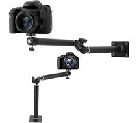 Mippko Articulating Wall Mount Camera Arm with 1/4 inch-20 Threaded Compatible with Digital/Security/Webcam/CCTV POV Camcorder Cameras & Video Light,Adjustable Aluminium Alloy Arm