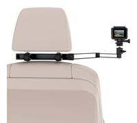Mippko Car Headrest Camera Holder,2-Stage Aluminum Alloy Extension Foldable Arm, Double 1/4"-20 Threaded Screw Compatible with GoPro/Insta 360 / DJI OSMO Pocket3 / Mevo Start/DSLR/iPhone