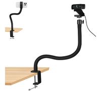 Mippko Desk Webcam Stand, 50 cm Gooseneck Arm Compatible with Logitech Webcam C920 / C920S / C920x / C922 / C922x / C925e / C930 / C930e / C615 / C960 / BRIO 4K / NexiGo N60 / iPhone/ Ring