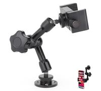Mippko Drill Base Truck Phone Stand for 3.5~7.5 inches iPhone/Samsung/HTC/LG/Nexus/Xiaomi/Huawei/Smart Phones, Fit for Truck, Car,Van, Vehicles, 360°Adjustable Aluminum Alloy Mount