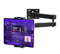 Mippko Foldable Wall Mount iPad Holder Tablet Mount Stand,360° Adjustable Tablet Holder,2-Stage Extendable Articulating Aluminum Alloy Arm,Compatible with 4.7~12.9" iPad/Nexus/e-Reader/Switch/iPhone