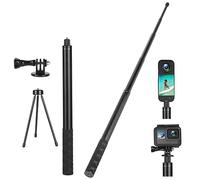 Mippko Invisible Selfie Stick for Insta360 ONE X4,X3,X2,X,One R,One RS,GO 2,GO 3/GoPro/DJI/AKASO/SJCAM Action Cameras,Extendable 61.8" / 157 cm Long Aluminum Alloy Rod with Tripod Accessory