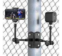 Mippko Magnetic Camera Fence Mount for GoPro/Mevo Start /insta360 /Pocket 3 /iPhone,Two 1/4"-20 Slots Net Chain Link Fence Holder for Recording Baseball/Softball/Tennis Games (2 Magic Arms)