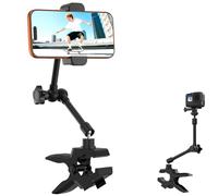 Mippko Phone Jaw Flex Clamp Holder,360°Adjustable Aluminium Alloy Arm Mount,Cellphone Clip Stand for Desk/Table/Post/Board,Compatible with 3.5~7.5" iPhone/HTC/LG/Huawei/Galaxy/Gopro Hero