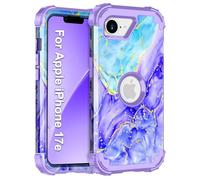 Miqala for iPhone 17e Case,Three Layer Heavy Duty Shockproof Protection Hard Plastic Bumper+Soft Silicone Case for Apple iPhone 17e,Pale Purple