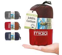 Miqio 2in1 Cotton Sleeping Bag Liner and Lightweight XL Size Double Travel Bed Sheet