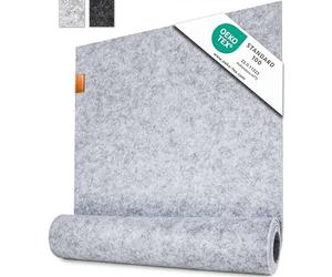 MIQIO ® Design - Scandi Style Felt Table Runner with real Leather label - great as long & wide festive table runner / table decorations - washable
