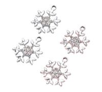 MIQNEEIDEIP 10pcs New Glaring Star Cross Charrms Silver Color Fashion Little Pendants For Making Handmade DIY Jewelry Findings