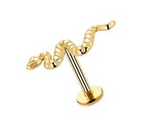 MIQNEEIDEIP 1PC Stainless Steel Pumk Snake Cartilage Lobe Earring Helix Tragus Ear Studs Labret Lip Ring Nose Piercing Women Body Jewelry