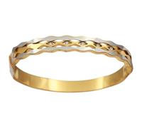 MIQNEEIDEIP 316L Classic Stainless Steel Heart Bracelet For Women Bangles Rust - Proof Geometric Wave Bangle Wrist Jewelry