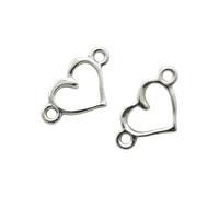 MIQNEEIDEIP 40Pcs Hollow Pendant C0innector Star Heart Flower Cross Shape Silver C0innector Charrms For DIY Necklace Bracelet Jewelry Making