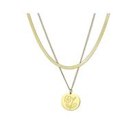 MIQNEEIDEIP Birth Month Flower Necklace Layer Neck Chains For Women Rose Daisy Carnation Daffodil Jewelry Birthday Gift