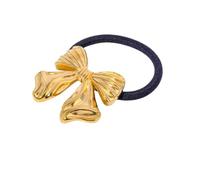 MIQNEEIDEIP New 2026 316L Stainless Steel Gold Color Small Hammered Arch Pony In Rhodium Headband Hair Accessories Jewelry Versatile Daily Fashion Trendy Creative Gift