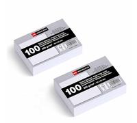 Miquelrius - 200 g/m² Cardboard, Flash Cards for University, 200 Blank Index Cards for Notes, Format 95 x 65 mm, Flashcards, School and Office Supplies