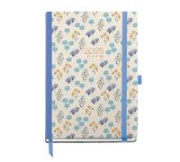 Miquelrius - 2025 Diary, Yearly Agenda 155 x 213 mm, Day Page Agenda, Laminated Cardboard Cover, Spiral, Elastic Closure, Paper 80 g/m², Spanish, English and Portuguese, Daisies
