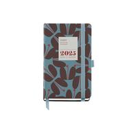 Miquelrius - 2025 Diary, Yearly Diary 90 x 140 mm, Day Page Agenda, Laminated Cardboard Cover, Spiral, Elastic Closure, Paper 80 g/m², Spanish, English and Portuguese, Jessica, MR31251