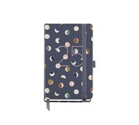 Miquelrius - 2025 Diary, Yearly Diary 90 x 140 mm, Day Page Agenda, Laminated Cardboard Cover, Spiral, Elastic Closure, Paper 80 g/m², Catalan, English and Portuguese, Moons