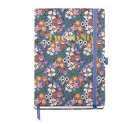 Miquelrius - 2026 Day to a Page Diary, Similar A5+ (155 x 213 mm), Daily Planning, Hard Cardboard Cover, Spiral, Elastic Closure, Paper 80 g/m², CAT-EN-PT, Blooming