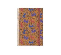 Miquelrius - 2026 Day to a Page Diary, Similar A6+ (117 x 182 mm), Daily Planning, Hard Cardboard Cover, Spiral, Elastic Closure, Paper 80 g/m², ES-EN-PT, Leopard