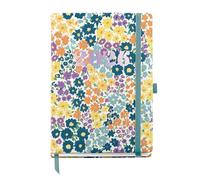 Miquelrius - 2026 Day to Page Diary, Similar A5+ (155 x 213 mm), Daily Planning, Hard Cardboard Cover, Spiral, Elastic Closure, Paper 80 g/m², Spanish-EN-PT, Flowers