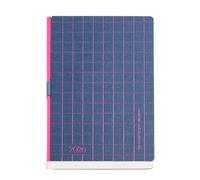Miquelrius - 2026 Day to Page Diary, Similar A5+ (155 x 213 mm), Daily Planning, Stitched Cover Kraft Cardboard with Stamping, Ivory Paper 100 g/m² FSC, Pen Holder, ES-EN-PT, Navy Blue