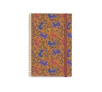 Miquelrius - 2026 Day to Page Diary, Similar A6+ (117 x 182 mm), Daily Planning, Hard Cardboard Cover, Spiral, Elastic Closure, Paper 80 g/m², CAT-EN-PT, Leopard