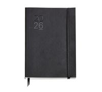 Miquelrius - 2026 Week to View Diary, Similar A5+ (155 x 213 mm), Weekly Planning, Flexible Cover Imitation Leather Stitched, Paper 80 g/m², ES-EN-PT, Black