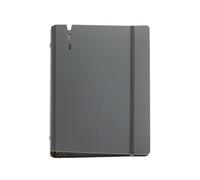 Miquelrius - 2026 week to view diary with refillable rings, weekly planning, expanded A5 format (155 x 213 mm), rigid polyurethane cover, 80 g/m² paper, Spanish-EN-PT, graphite