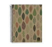 Miquelrius 2872 - Notebook 4 Recycled Cardboard ecojohas M (DIN A5, 148 x 210 mm, 120 Sheets, 80 g/m², Grid)