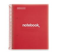 Miquelrius 46102 Notebook A5 120 Squared 90 g Polypropylene Red Squared