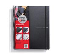 Miquelrius A4 Evolution Professional Notebook 120 Sheets - 100 Grid + 20 Plain Polypropylene Black