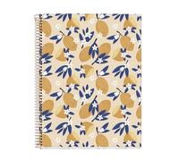 Miquelrius - A4 Notebook, 4 Colour Stripes, 5 x 5 mm, 120 Sheets of 70 g/m², Spiral, Squared Notebook, Sweet Fruits Collection, Lemons