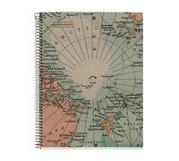 Miquelrius - A4 Notebook, 7 mm Ruled Notebook, 100% Recycled Paper Notebook 80 g/m², Recycled Notebook with 80 Sheets of one Color, Spiral, Ruled Notebook, eco maps