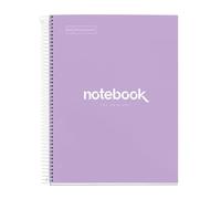 Miquelrius - A4 notebook with 160 micro-perforated squared sheets, 90 g/m² paper, Colour classification notebook, Rigid laminated cardboard cover, Metal spiral, Emotions