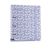 Miquelrius - A4 polyfoam Plastic Ring Binder, Carpebloc with a Refill of 100 Squared Sheets + 4 dividers + 1 Polypropylene Envelope, 4 Ring Binder, Rubber Closure, Lavender